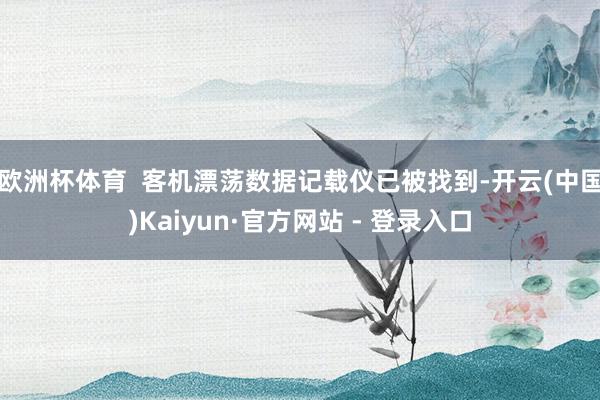 欧洲杯体育  客机漂荡数据记载仪已被找到-开云(中国)Kaiyun·官方网站 - 登录入口