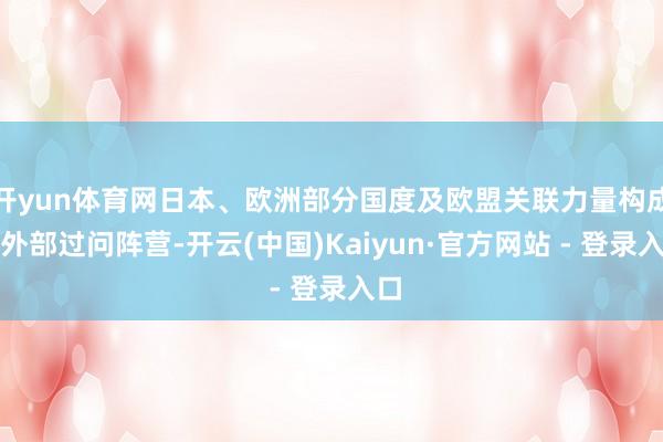 开yun体育网日本、欧洲部分国度及欧盟关联力量构成的外部过问阵营-开云(中国)Kaiyun·官方网站 - 登录入口