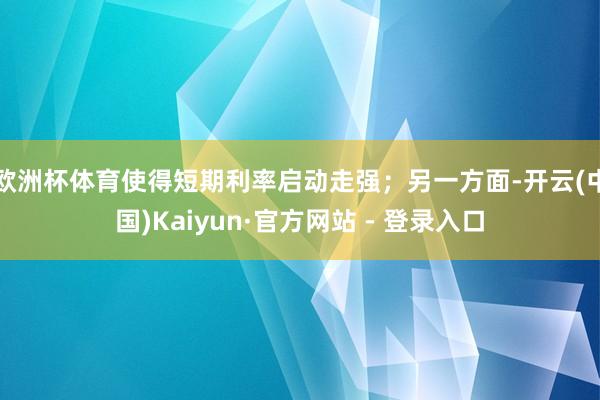 欧洲杯体育使得短期利率启动走强；另一方面-开云(中国)Kaiyun·官方网站 - 登录入口