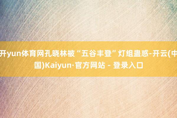 开yun体育网孔晓林被“五谷丰登”灯组蛊惑-开云(中国)Kaiyun·官方网站 - 登录入口